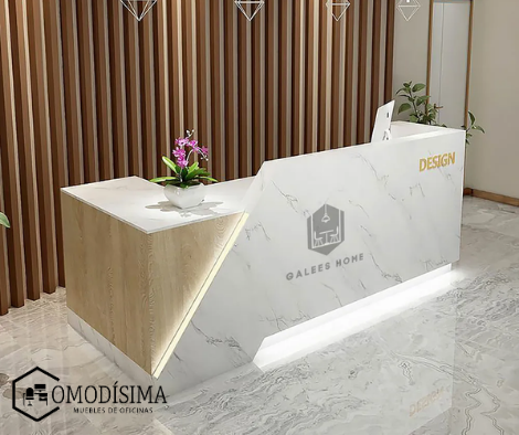 Muebles de recepción tipo counter minimalista personalizado