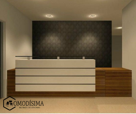 Muebles de recepción tipo counter minimalista personalizado