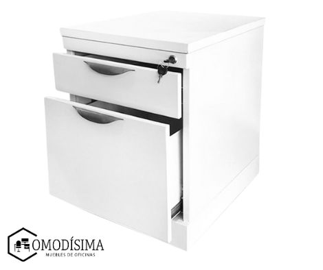 Archivador en metal y melamina para oficina arturito metal blanco