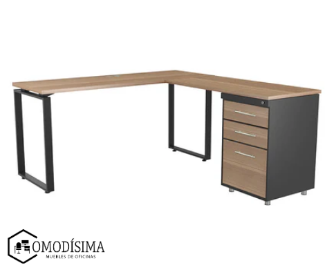 Escritorios personalizados y modernos de oficina Quito melamina moderno en L office