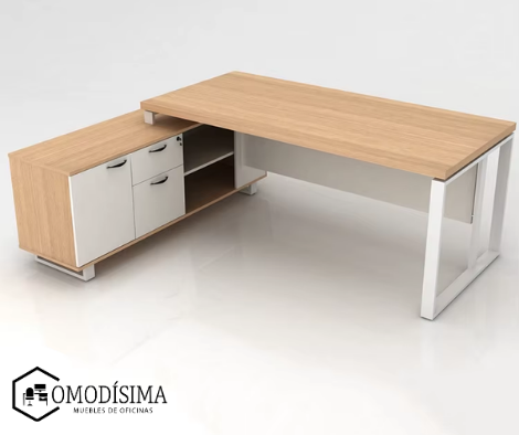 Escritorios personalizados y modernos de oficina Quito melamina moderno en L