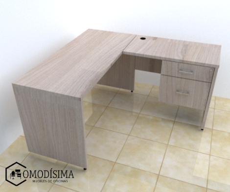 Escritorios personalizados y modernos de oficina Quito en L melamina