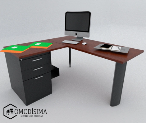 Escritorios personalizados y modernos de oficina Quito melamina ejecutivo L