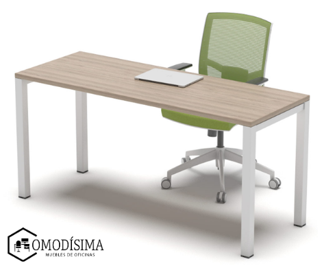 Escritorios personalizados y modernos de oficina Quito melamina metal cajonera pata cuadrada mesa rectangular con patas