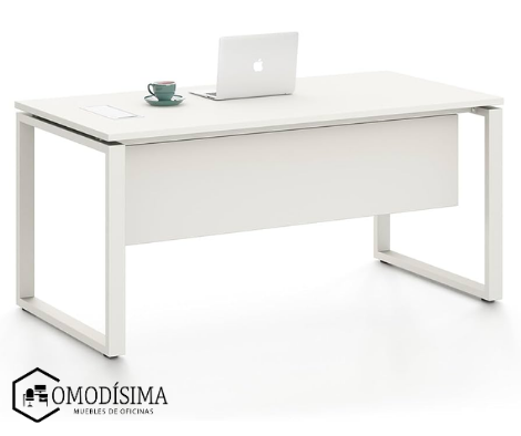 Escritorios personalizados y modernos de oficina Quito melamina metal cajonera pata cuadrada mesa blanca